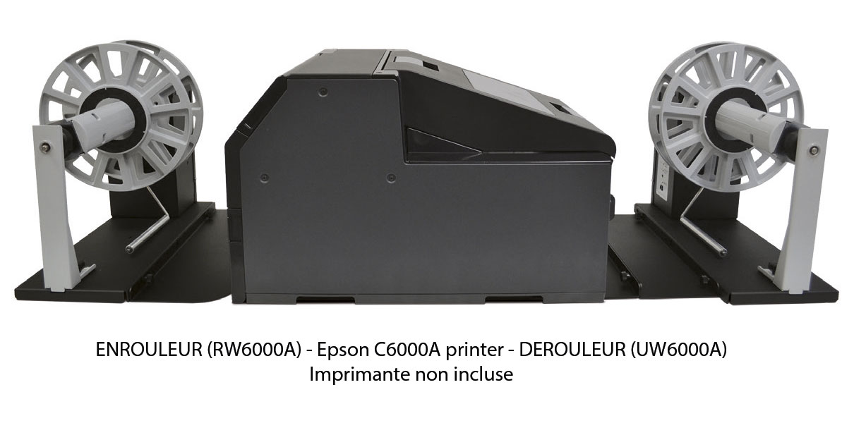 Enrouleur et dérouleur d'étiquettes pour epson c6000a