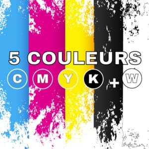 Imprimante avec encre blanche